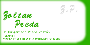 zoltan preda business card
